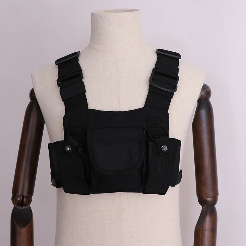 Walkie Talkie Chest Belt Chest Nylon Tactical Vest Motorola Baofeng TYT Woxun Milan ICOM Radio