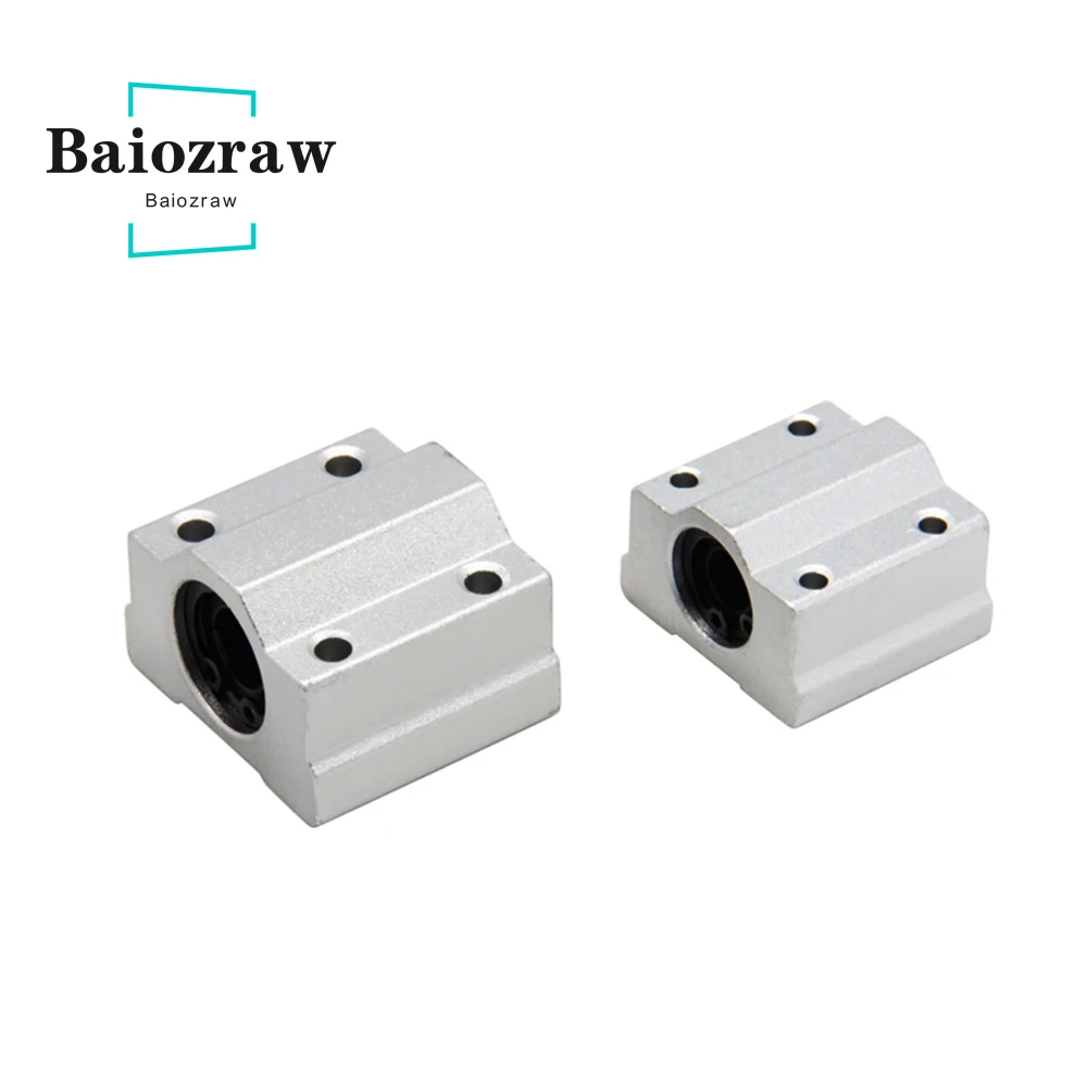 

2/4pcs SC6UU SC8UU SC10UU SC12UU SC16UU SCS20UU Linear Ball Bearings Aluminium Slide Bushing Block for Linear Guild Rail Shaft