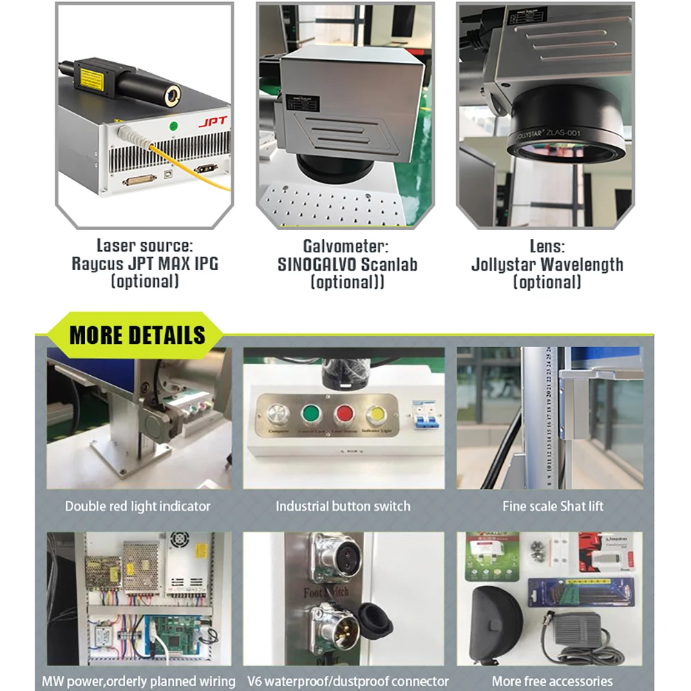 80Mm Quay Sợi Laser Bút Dạ Sợi Khắc 50W JPT Quang Maser Bán Chạy