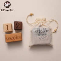 Let’s make Multicolor Handmade Baby Milestone Engraved Wood Infants Bathing Gift Newborn Photography Calendar Photo Accessories