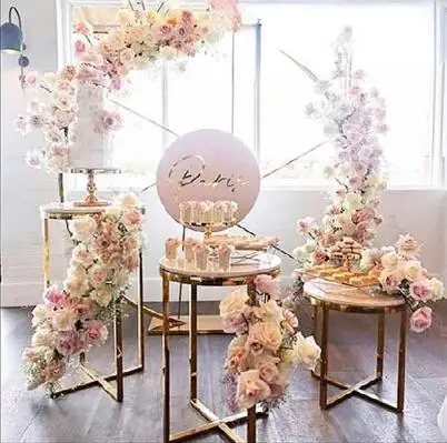 

Luxury Fashion Wedding Plinth Flower Table Birthday Party Cake Stand Dessert Rack Holder Column Stage Backdrops Scene Decoration