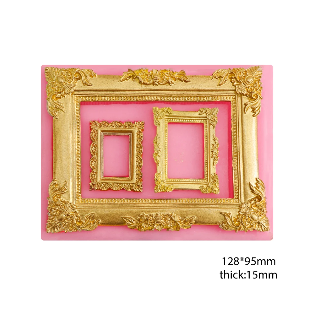 Hot Sale 1 piece European Style Fondant Frame Silicone Mold Mixed Chocolate Cake Mold Plaster Silicone Mold Decoration Tools