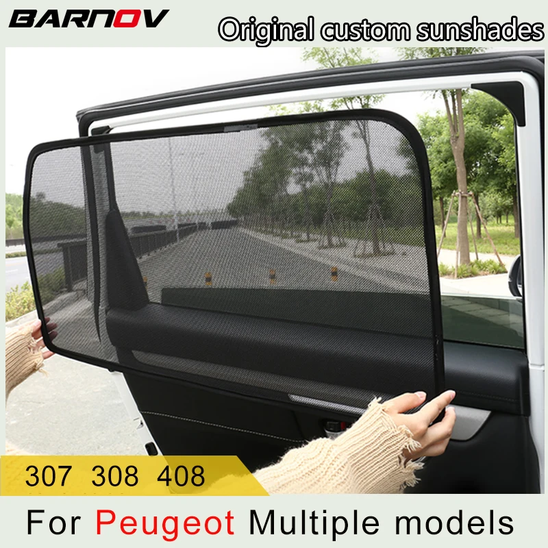 

BARNOV Car Special Curtain Window SunShades Mesh Shade Blind Original Custom For Peugeot 307 SEDAN 307 HTACHBACK 408 308