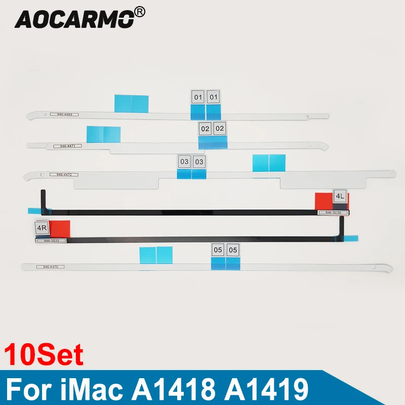 

Aocarmo 10 комплектов Для iMac A1418 21,5 дюймовый ЖК-дисплей клейкая Полоса наклейка все в одном 27 дюймов A1419 ЖК клейкая лента