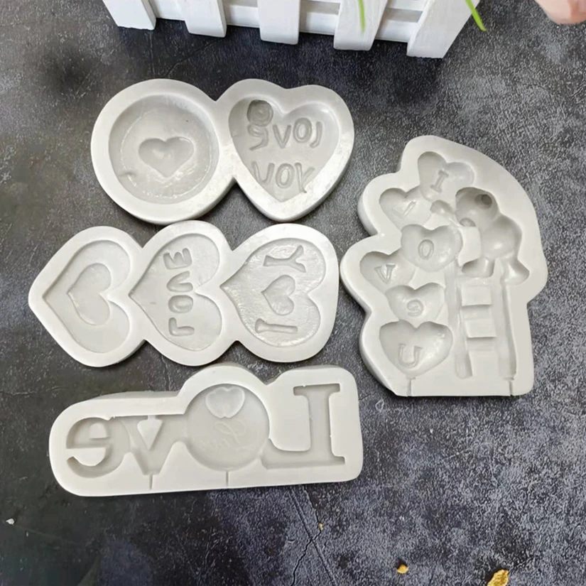 Bear LOVE Heart Silicone Sugarcraft Mold Resin Tools Cupcake Fondant Cake Decorating Tools