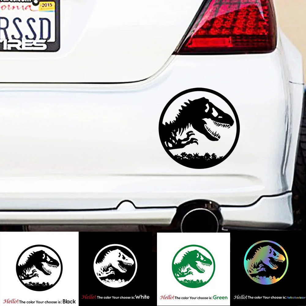 Cartoon Jurassic Park Car Decal Fashion Cartoon Car Sticker Dinosaur Park Window Decor Personality Vinyl Decals