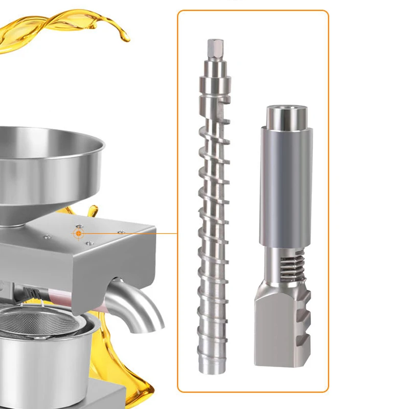 A Pair Oil press Accessories-Press chamber and press rod for oil press, Food Grade Stainless Steel Component