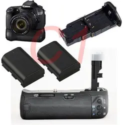 JINTU Camera Hand Grip Holder +2pcs LP-E6 Recharge for Canon EOS 60D 60Da 60D-a Replacement BG-E9