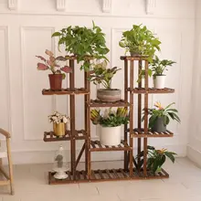 Wooden plant stand with 16 shelves, 46 inches tall #4