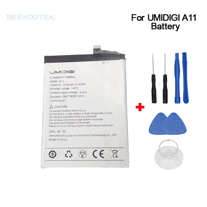 

New Original Battery Cellphone Battery 5150 mAh Repair Replacement Accessories For UMIDIGI A11 6.53 inch Smartphone