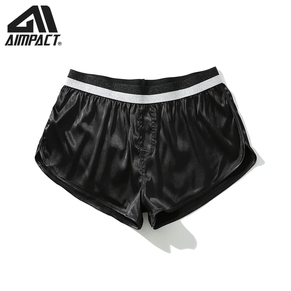 AIMPACT Men French Terry Shorts Polyester Solid Casual Sleepwear Homewear Sexy Shorts AM2356