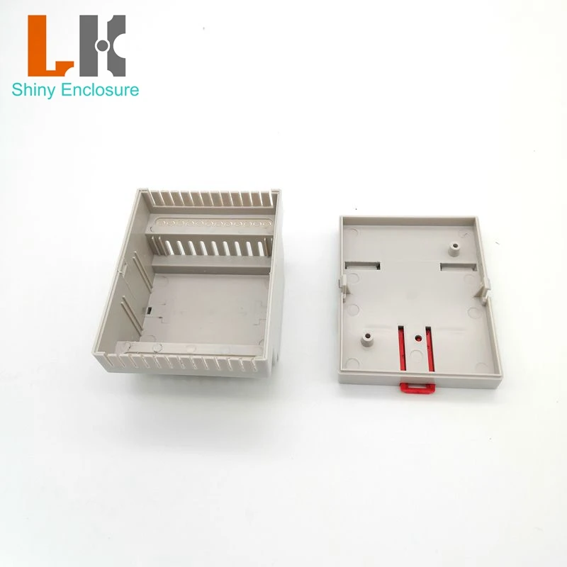 LK-DR10 Wall Mount Plastic Din Rail Project Box Electronics Enclosure with Fan Junction Box 85x70x62mm