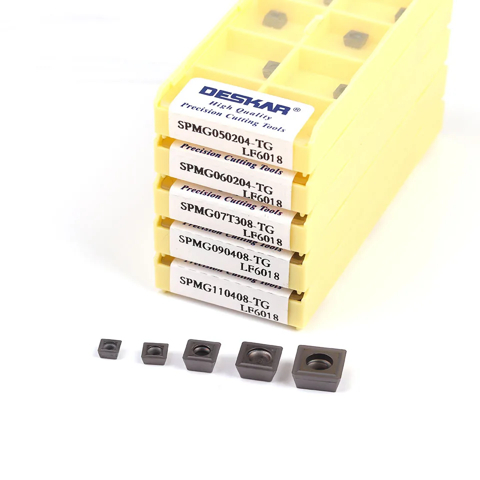 DESKAR SPMG050204 SPMG060204 SPMG070308 SPMG090408 SPMG110408 TG LF6018 U เจาะคาร์ไบด์ใบมีดสำหรับสแตนเลสการประมวลผล
