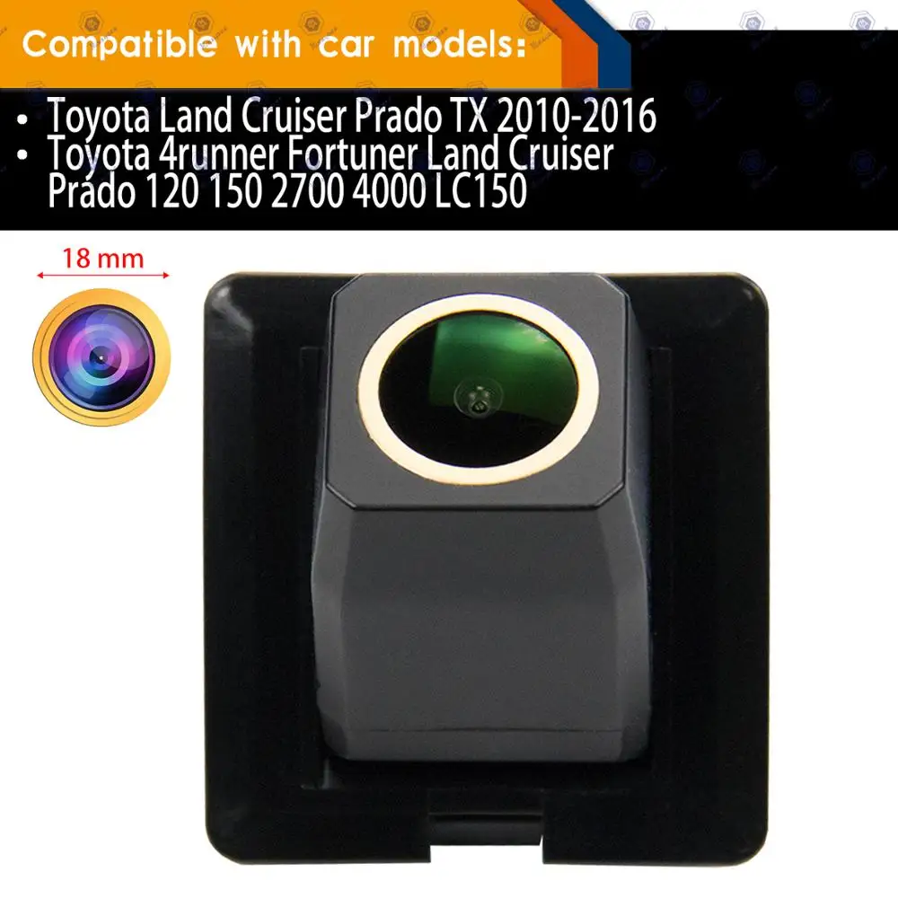 HD 1280x720p Reversing Backup Camera for Toyota Land Cruiser Prado LC150 LC 150, Rear View Golden Parking Waterproof Camera