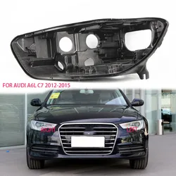For Audi A6L C7 2012-2015 Headlight Housing A6 HID Xenon Light Box Lamp Housing Plastic Headlight Shell Base