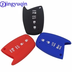 jingyuqin Remote 4 Buttons Silicone Car Key Fob Case Cover For Hyundai Solaris Ix35 Ix45 Accent Santa Fe Tucson