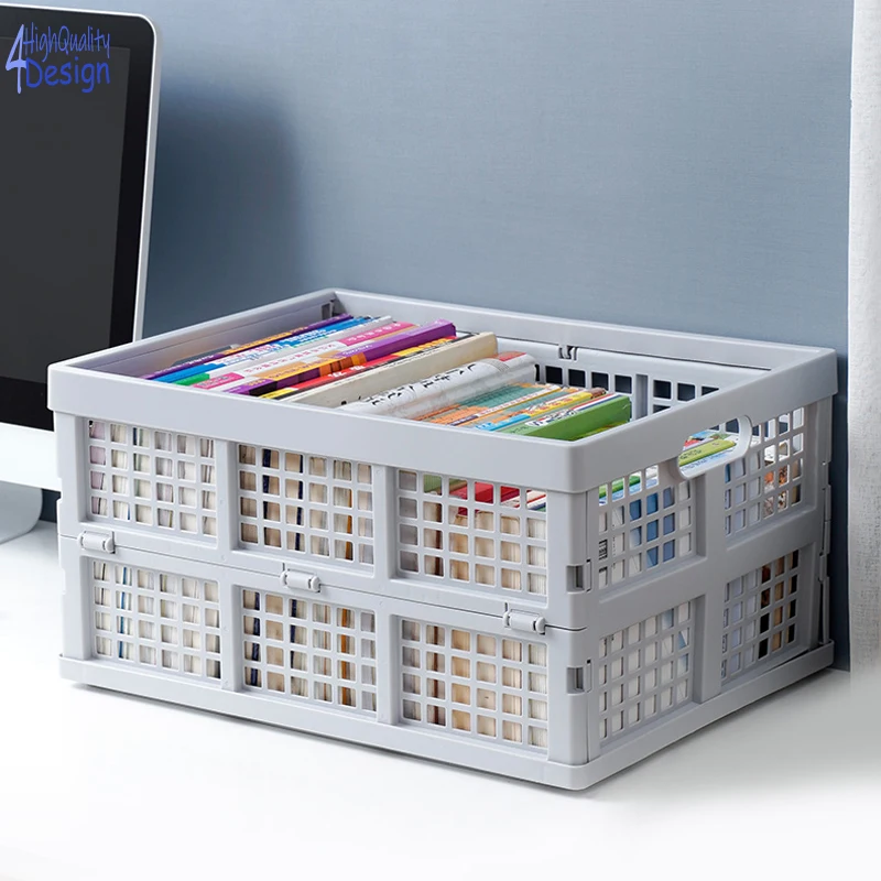 

Collapsible Box Household Student High School Classroom Storage Books Sorting Debris Basket Office Stationery Case Save Space