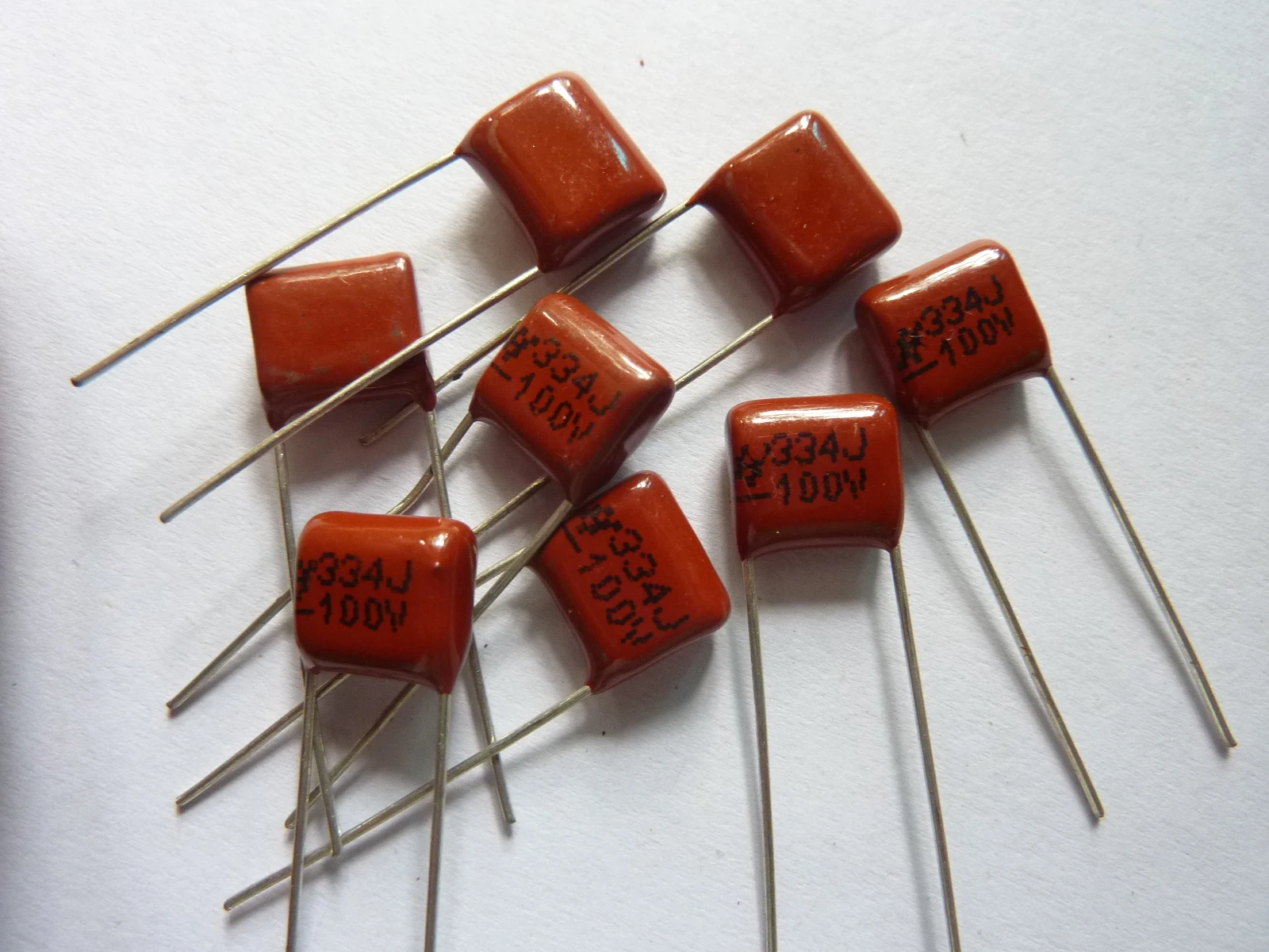 10pcs/100pcs CBB capacitor 334 100V 334J 0.33uF 330nF P7.5 Metallized Polypropylene Film Capacitor