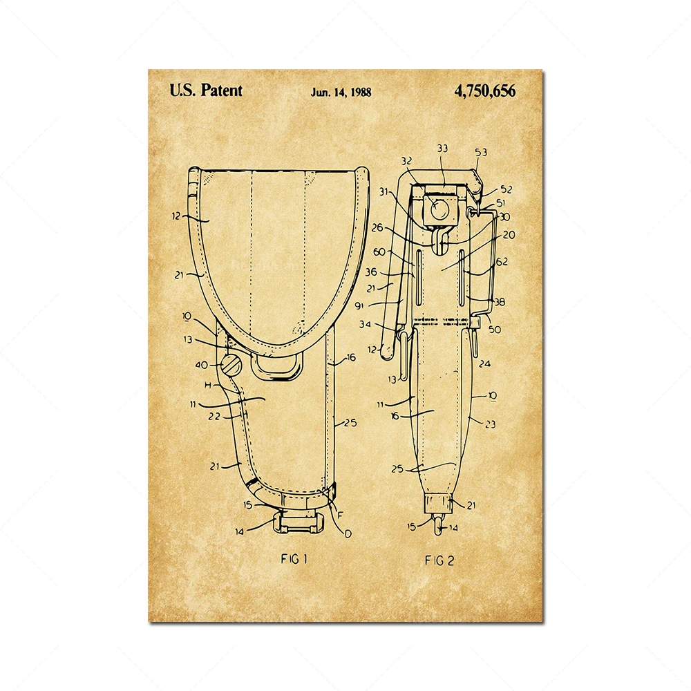 Gun holster patent printing suit 2, patent printing, gun decoration, holster poster, military art, law enforcement gun poster