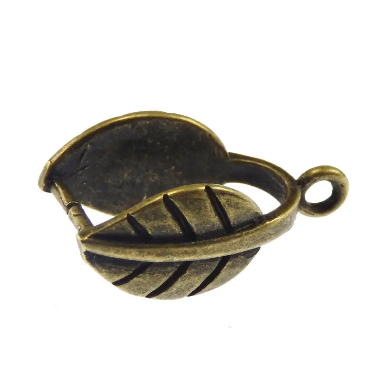 Julie Wang 12pcs Bronze Clip Clasp Pinch Bail Pendant Connectors Copper Bail Beads Charms Necklace Jewelry DIY Findings