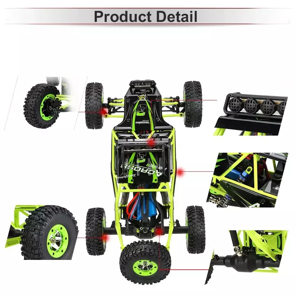 Wltoys 12428 1/12 Rc Xe Ô Tô Điều Khiển Từ Xa Xe 4Wd 50Km/H 2.4G Tốc Độ Cao Xe Tải Rc Lỗi Off-đường Xe Bánh Xích Leo Xe Đồ Chơi Cho Bé Trai