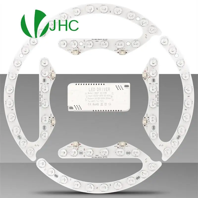 LED Circular Lamp Board 110V 220V Ring Panel Circle Light Adjustment From 3000k-6500K Ring Lamp 36W-120W LED Bulbs