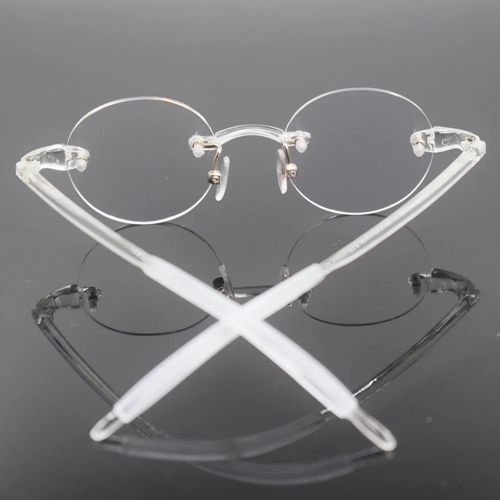 Vintage Reading Glasses 40mm Small Oval Square Light Flexible Rimless Unisex +75 +100 +125 +150 +175 +200 +225 +250 +275 +30