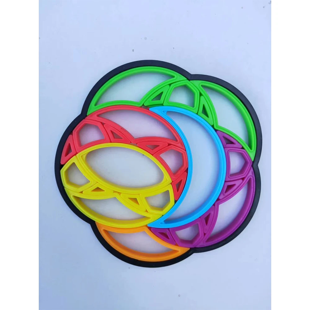 DIy Decrypt the Moon Rotating Building Blocks Intellectual Puzzle Children\'s Assembling Toys Parent-child Interactive Toys