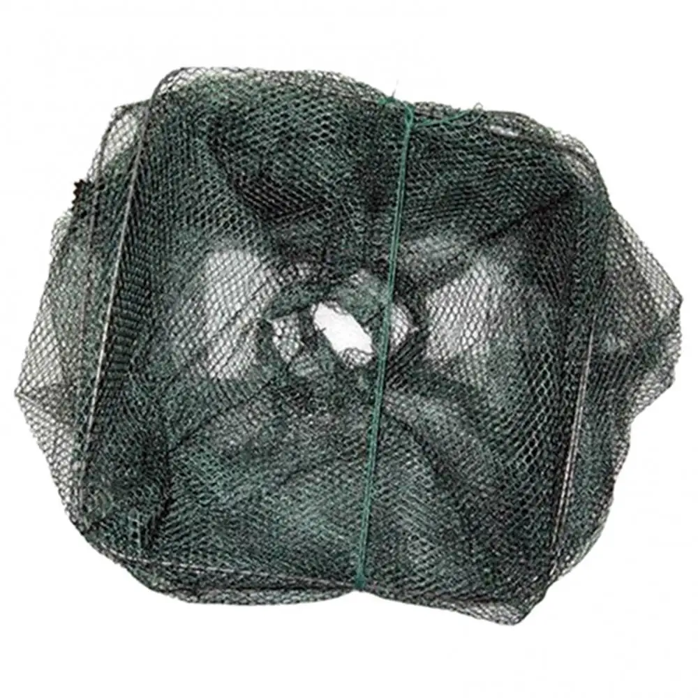 Fishing Net Green Nylon Foldable Fish Crawdad Minnow Fishing Bait Trap Cast Dip Net Cage Shrimp Basket Fishing Accessories