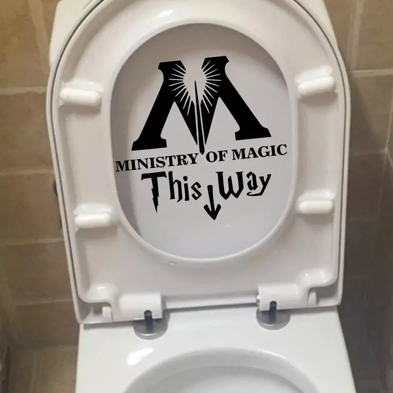 Ministry Of Magic Bathroom Vinyl Wall Sticker Home Decor Toilet Decal Toilet Art Decoration DIY Stickers Y131 