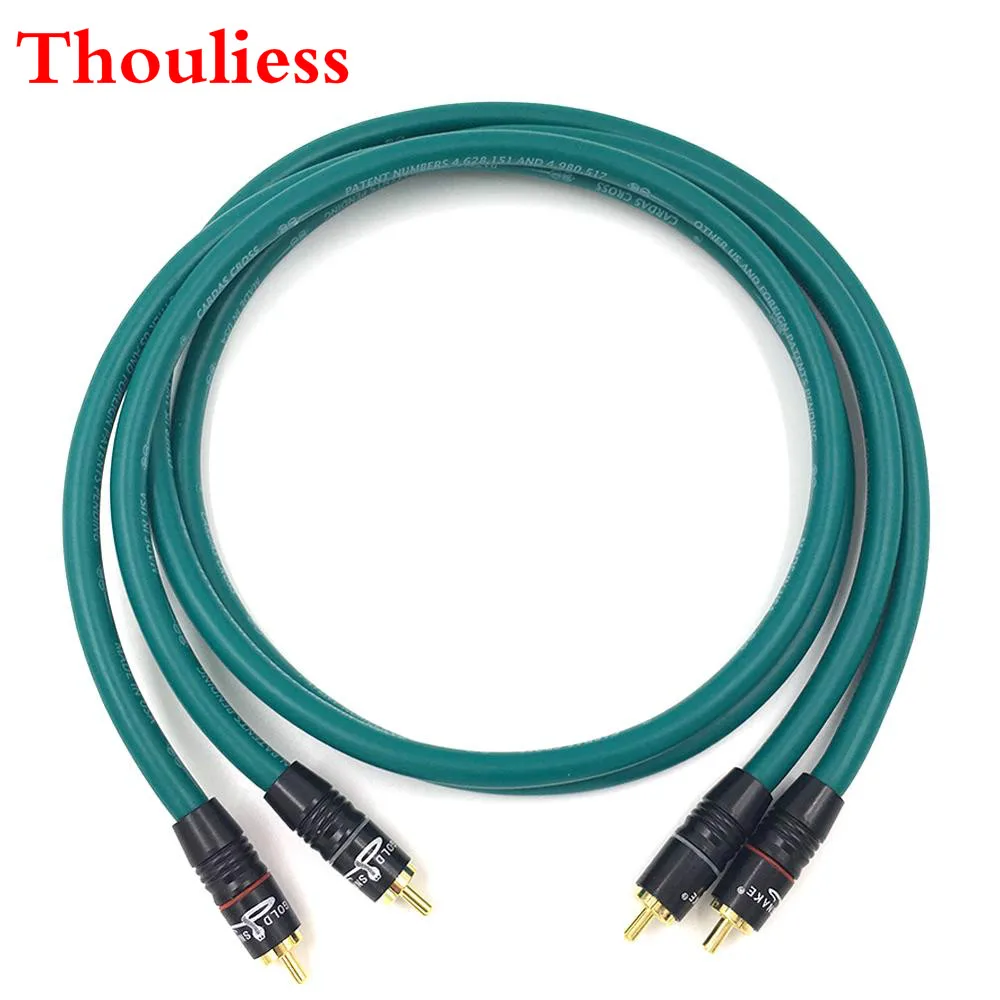 Thouliess Pair HIFI Gold Plated RCA Audio Cable HIFI Double RCA Signal Line Rca High-end Cable for CARDAS CROSS