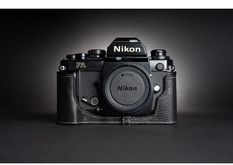 Nikon FA カメラ用デザイン手作り本革カメラハーフケースカバーバッグ