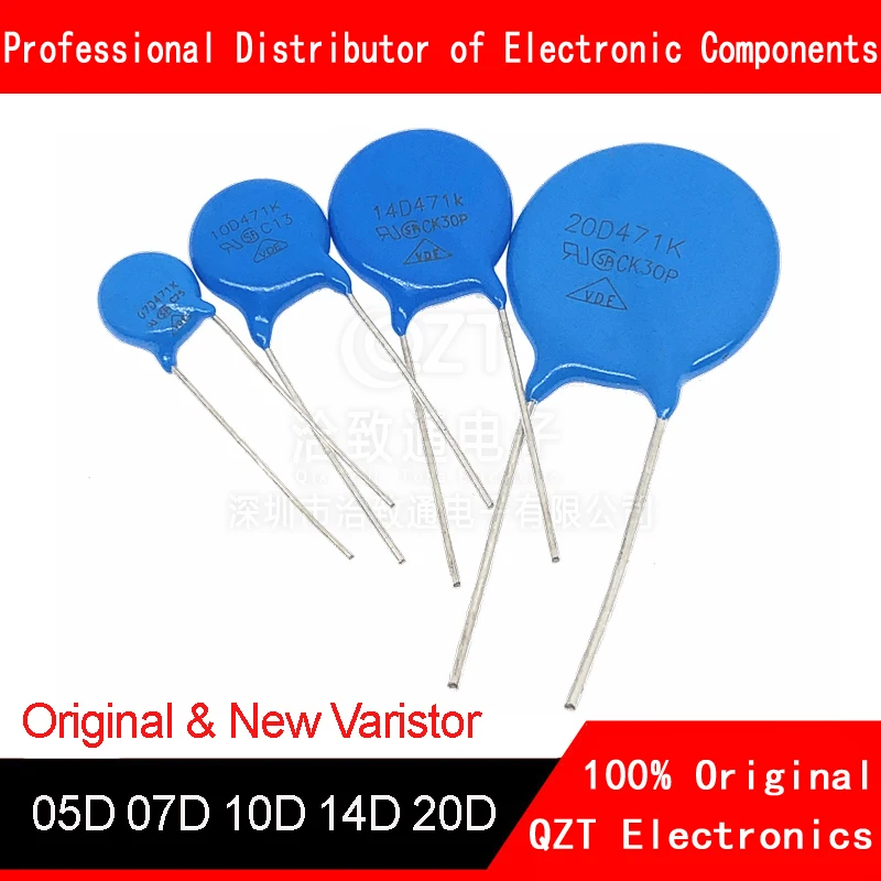 10Pcs Varistor 05D 07D 10D 14D 20D Available 05D180K 05D181K 05D220K 05D391K 5D390K 05D471K 05D431K 05D561K 05D511K