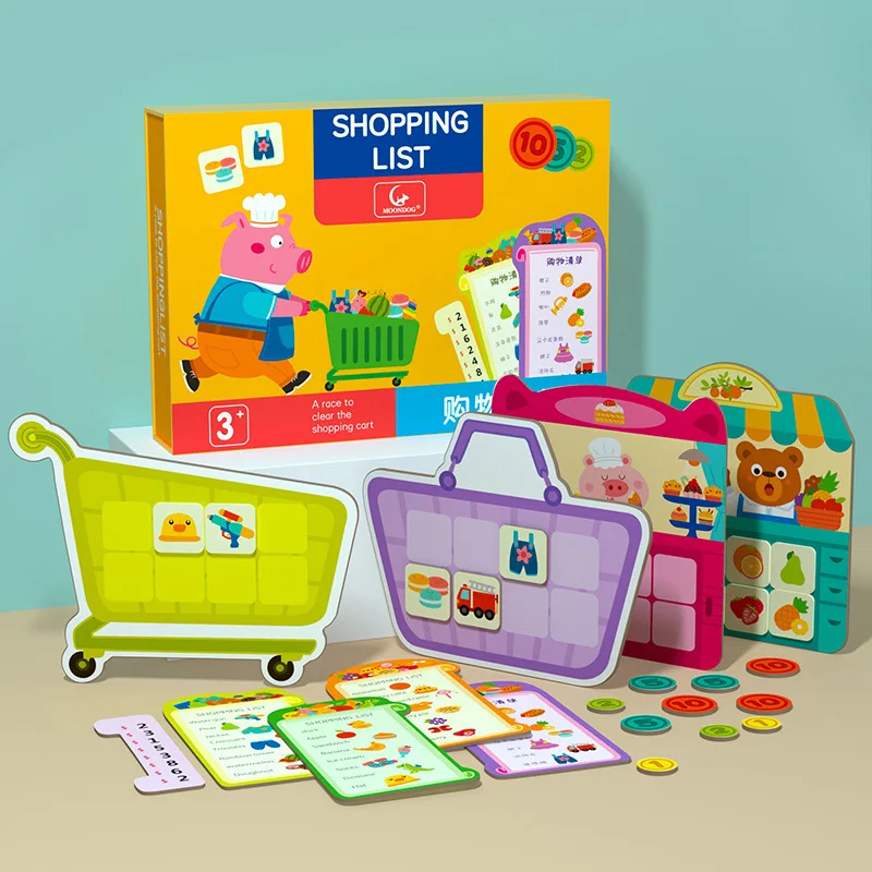 Jeux de table interactifs parent-enfant, jouets d'apprentissage pour enfants, liste de courses, puzzle, formation à la pensée, nouveau