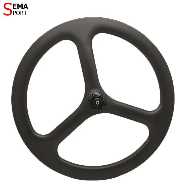 451SD11-TW SEMA Carbon Fiber Trispoke Rim 100/135mm Ceramic Bearing 20inch 451 Disc Brake Road Bicycle Wheel Folding Bike