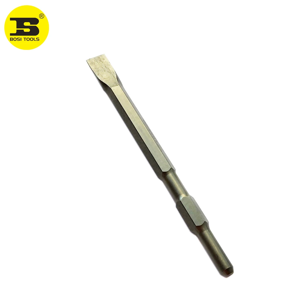 BOSI 17mmx280mmx22mm Hex Shank Power Hammer Flat Chisel For Masonry And Concrete