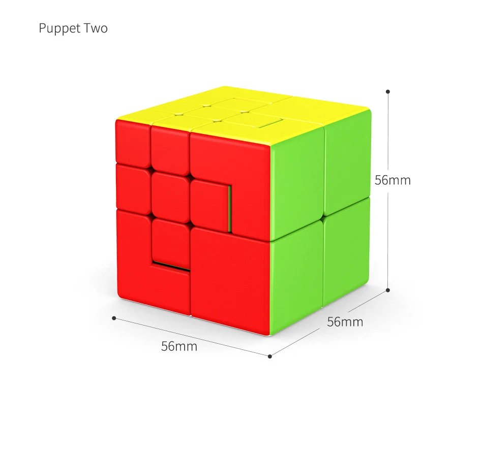 MoYu Puppet 2x2 3x3 Bandaged Magic Cube Meilong 2x2x2 3x3x3 Cubo Magico Mixup Speed Cube Puzzle Challenge Kinderspielzeug Neueste 2020 – Detail 10