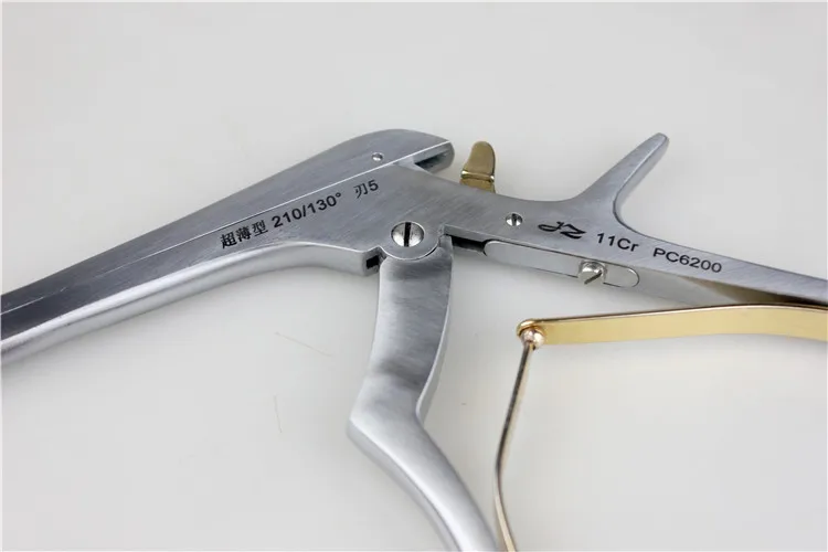 JZ Instrumentos ortopédicos médicos pretos ultra finos laminar pinça para morder osso espinhal e lombar vértebras arma tesoura de osso