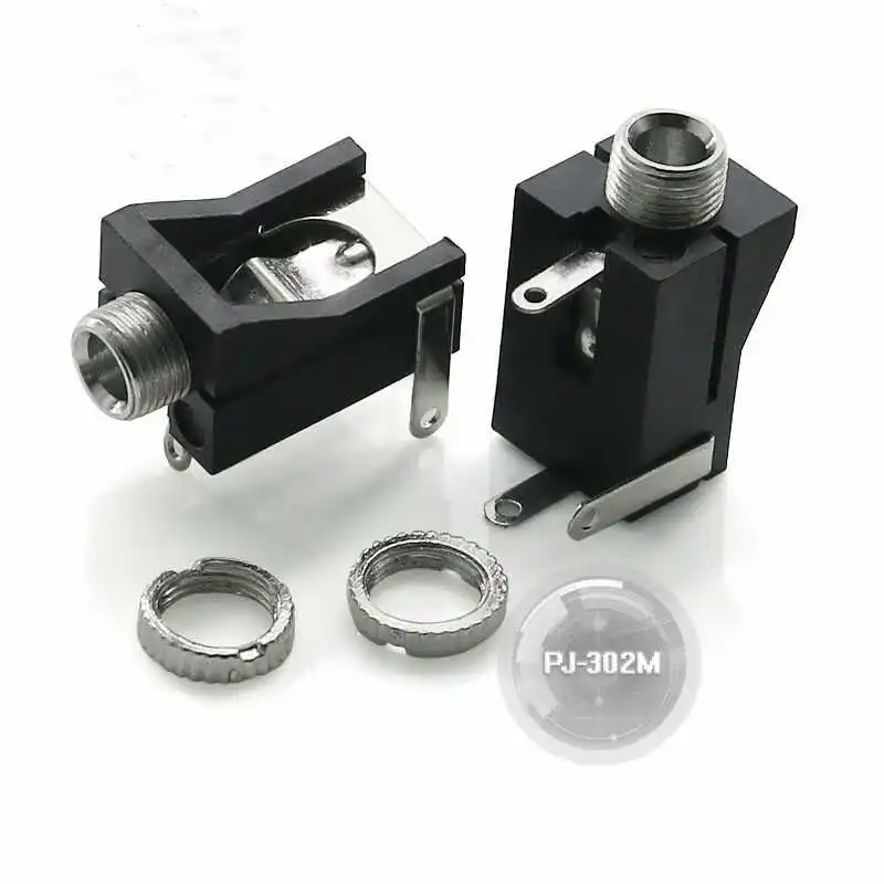 50PCS PJ302 PJ-302 3.5MM Female Audio Connector 3 Pin DIP Headphone Jack Socket