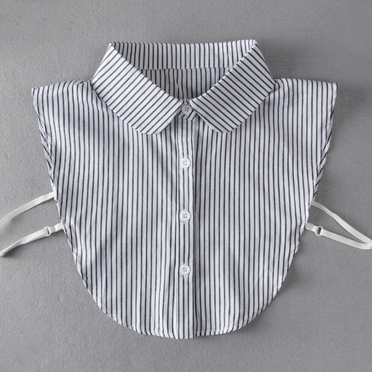 Korean style striped shirt fake collar female versatile versatile fake collar decorative collar round neck