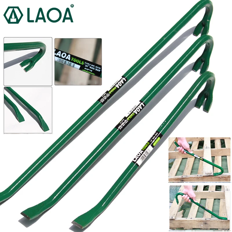 LAOA 18inch Crowbar Heavy Nail Puller Wooden box disassembly tool