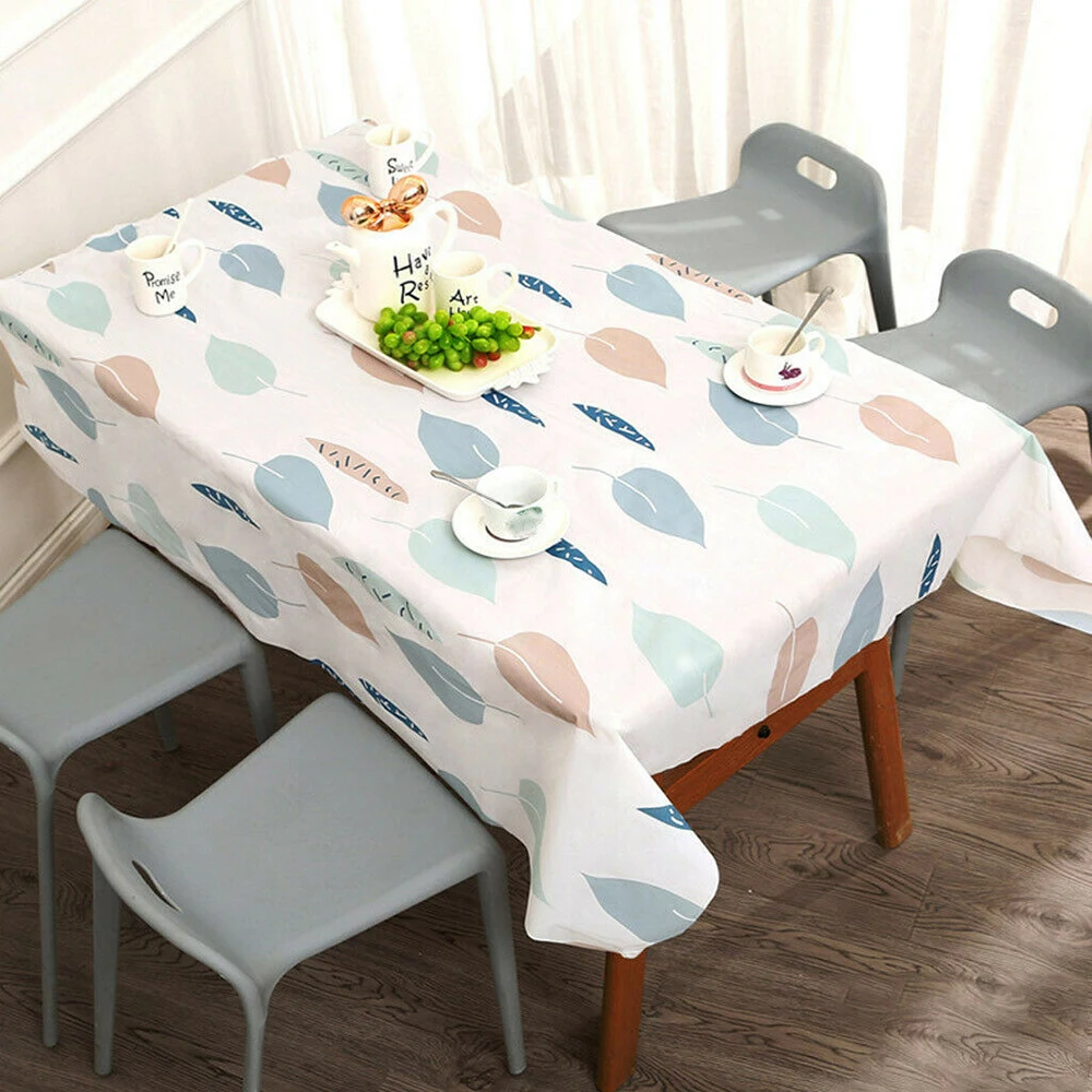 

Tablecloth Waterproof Oilproof Anti-scalding Table Home Decoration 137*137cm Anti-scalding Protect Desktop