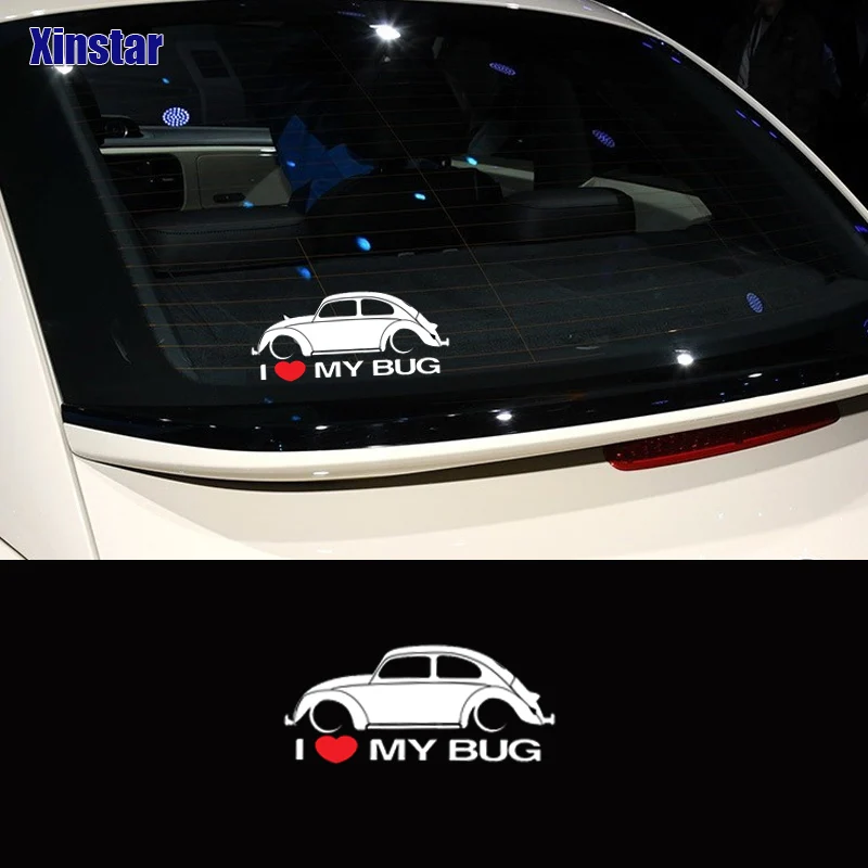 

Наклейки I Love Bug для кузова автомобиля Volkswagen Beetle, 2 шт.