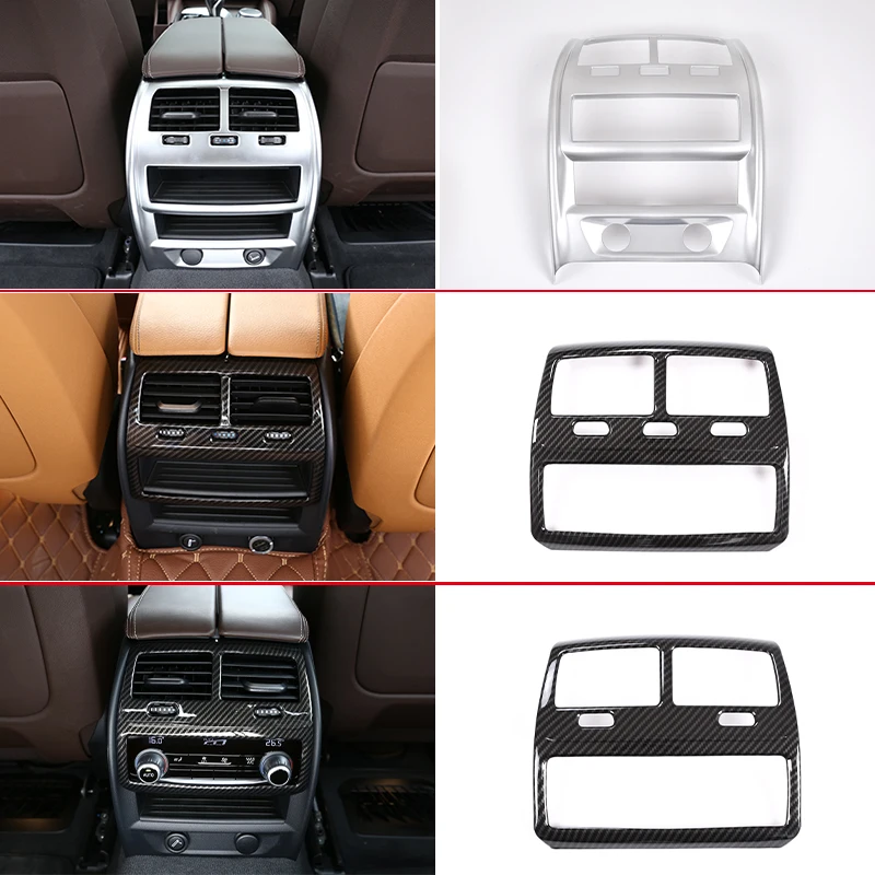 

For BMW 5 Series G30 2018-2021 Auto Accessories Car Armrest Box Rear Air Conditioner Outlet Frame Cover Trim Interior Mouldings