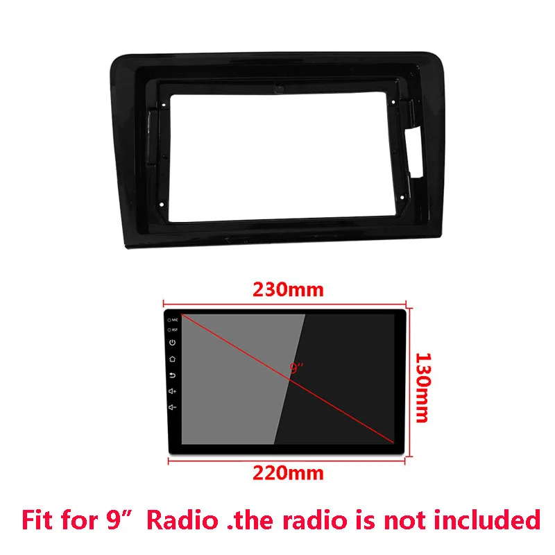 Car Radio Fascia For VOLKSWAGEN Bora 2012 - 2016 9 Inch Auto Stereo ABS Plastic Panel Bezel Faceplate Frame Dash Kit