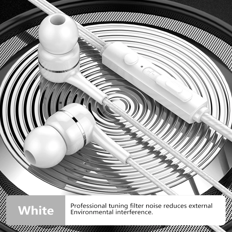 Wired Earphones Headsets With Built-in Microphone 3.5mm In-Ear HIFI Wired hedphone For For Smartphones Wired 3.5mm