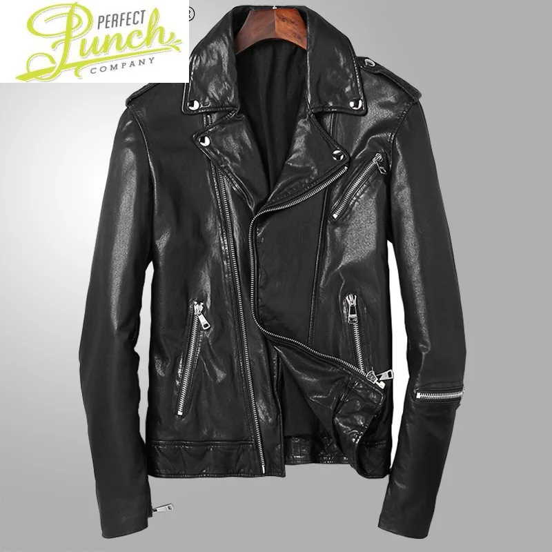 

Sheepskin Genuine Leather Jackets Men's Clothes Vintage Leather Jacket Spring Autumn Casual Jaqueta Masculina SQQ318