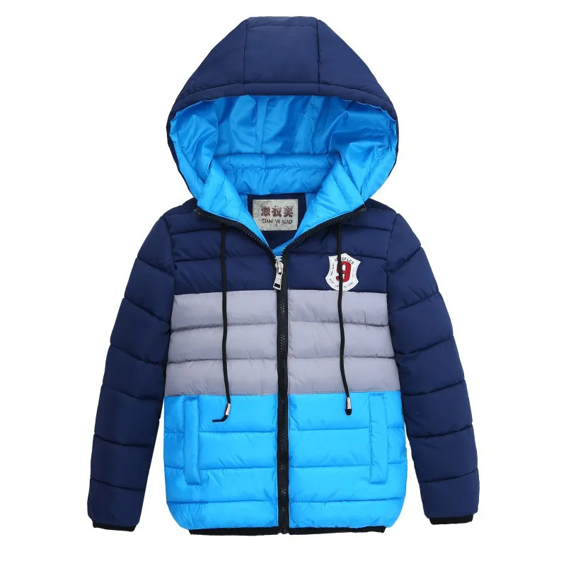 

Autumn Winter Boys Jacket Kids Fashion Striped Outerwear Kids Thick Warm Coats Hooded Down Jacket 2020 Children Casual Clothes