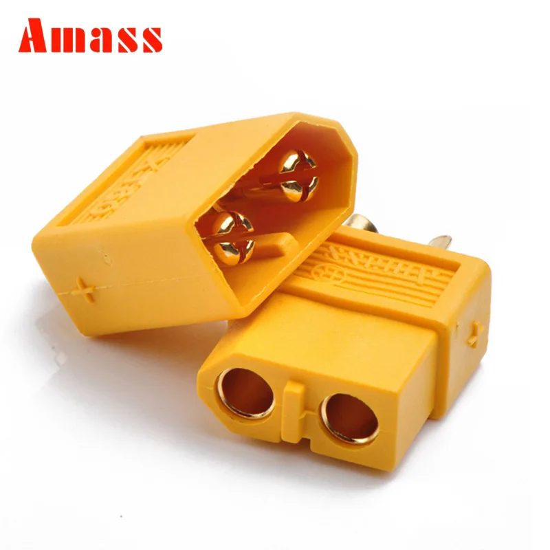 1 Pairs  Amass XT60 Plug Male and Female 3.5mm Golden Plated Bullet Connector for RC ESC Battery