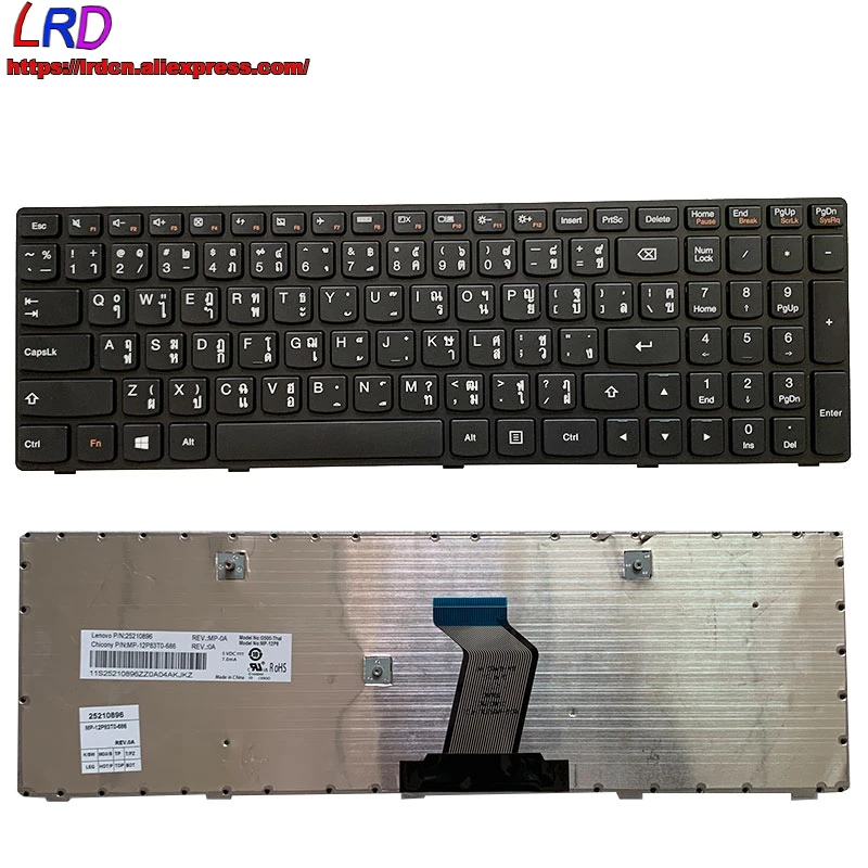 TH Thai Keyboard for Lenovo G500 G510 G505 G700 G710 G500A G700A G710A G505A G500AM G700AT Laptop 25210896 25210956 25210926